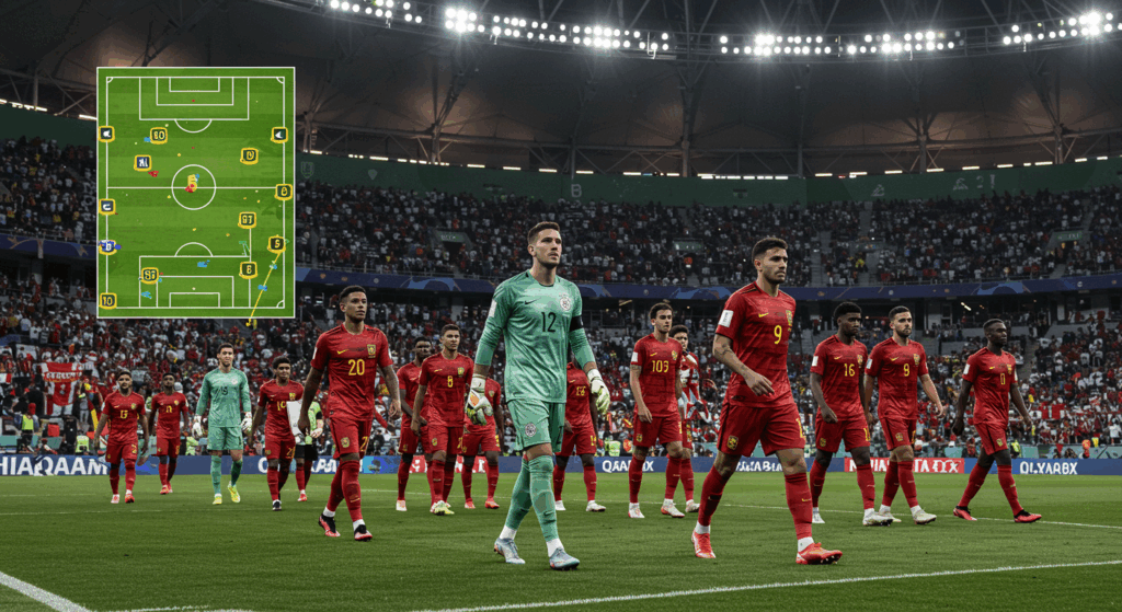 Đội tuyển Croatia với Luka Modric trong trận đấu vòng loại World Cup 2026
